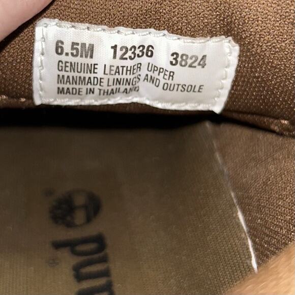 Timberland Leather Low Top Lug Sole Shoes Men’s US Size 6.5M Brown Derby Boots - Picture 11 of 11